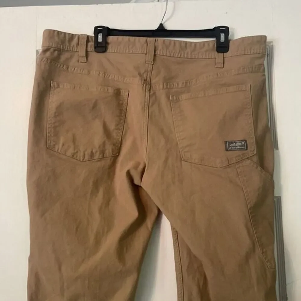 Eddie Bauer Men's Canvas Stretch‎ Utility Pants Tan 38Wx32L classic fit